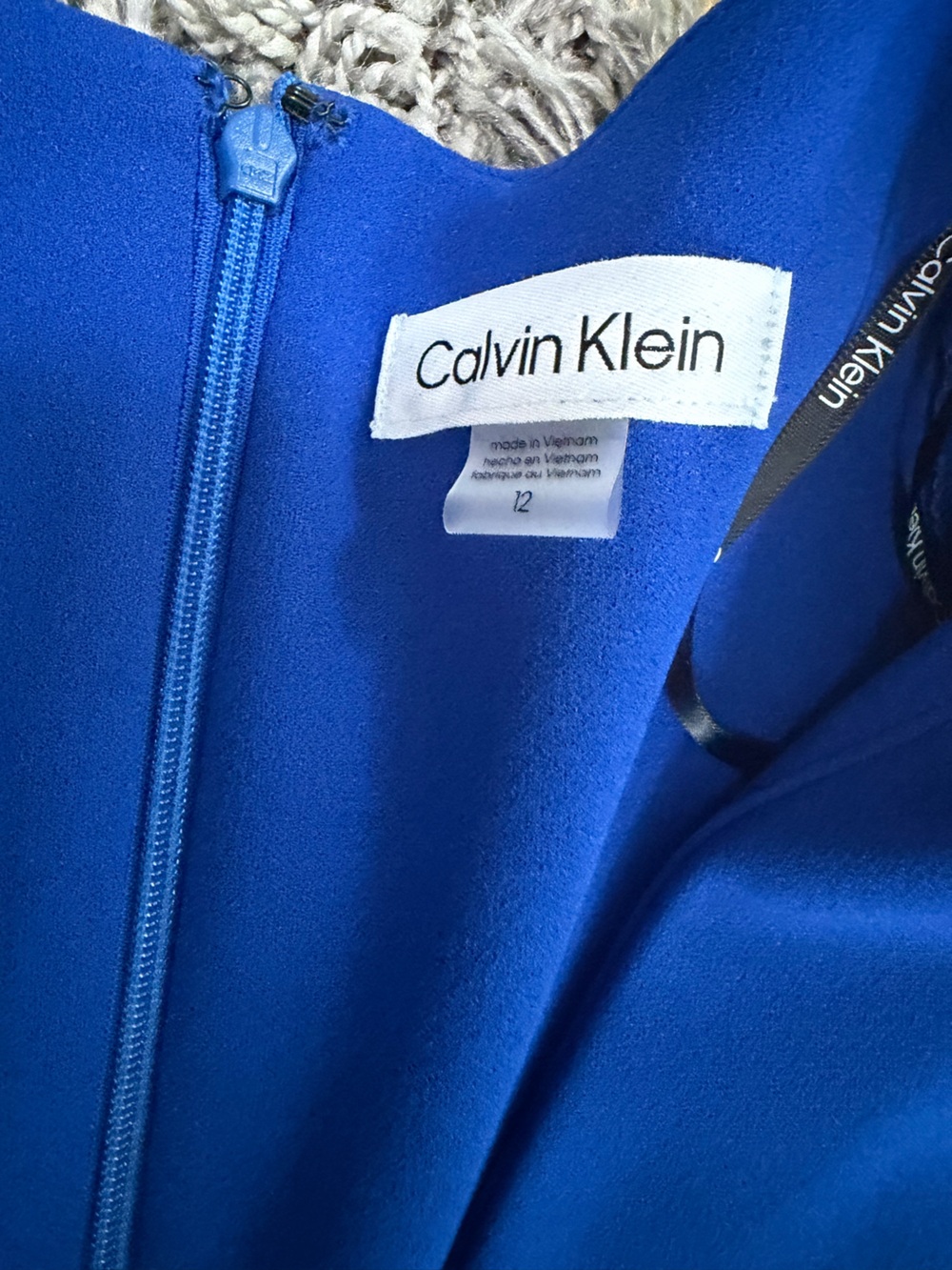 NWT 💙 Royal blue Calvin Klein Twist dress elbow length work dress size 12 new - Picture 9 of 10